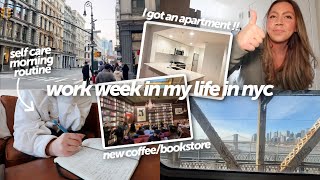 I GOT A NEW APARTMENT! moving planning, exploring new nyc bookstores, self care AM routine | WIML