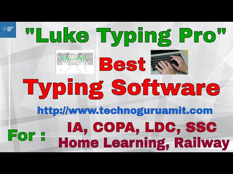 Best typing software for Typing Exam || Luke Typing Pro || Hindi and English Video