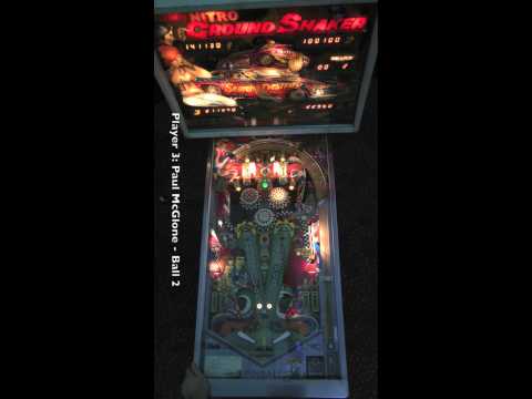 NITRO GROUND SHAKER pinball table (Bally 1980) - Pinburgh 2012 B Division Final (Game 4)