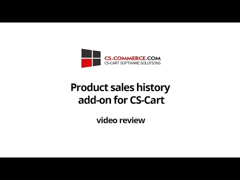 Product sales history add-on for CS-Cart