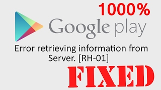 How to Fix Error retrieving information from server rh-01 play store[100% Solved]