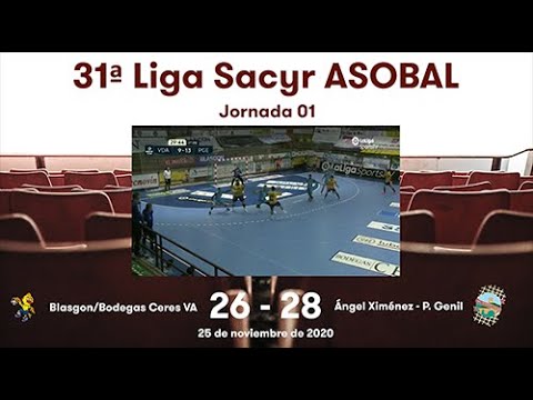31ª Liga Sacyr ASOBAL J01: Blasgon/Bodegas Ceres VA - Ángel Ximénez P. Genil 26-28