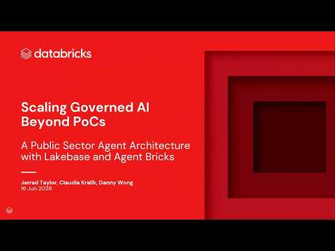 Watch: Scaling Governed AI Beyond PoCs: AgentBricks and Lakebase in Regulated Environments