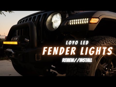 Installing and Reviewing Loyo LED Fender Lights for Jeep Wranglers and Gladiators!