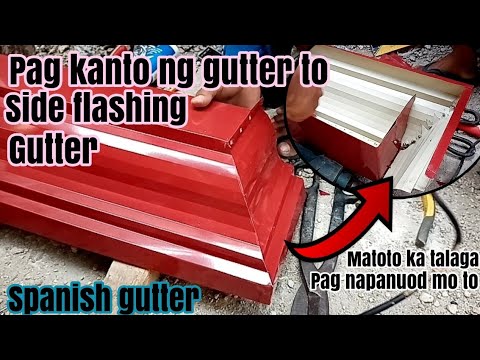 How to corner a gutter to side flashing gutter