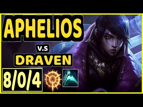 NIXERINO (APHELIOS) vs DRAVEN - 8/0/4 KDA BOTTOM ADC GAMEPLAY - EUW Ranked GRANDMASTER