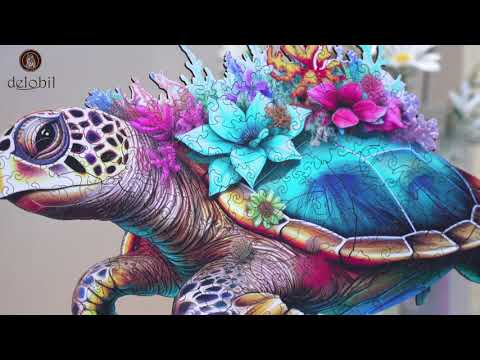 Dřevěné puzzle Fluorescentní motýl A3