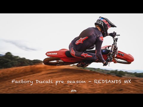 Factory Ducati Desmo450 MX -  Redsands Pre season Testing ft Yamaha's Maxime Renaux