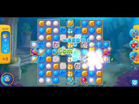 Fishdom. 8546 level no boosters and diamonds. 18 moves