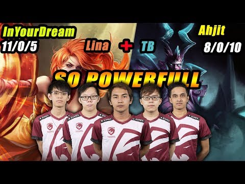 InYourDream Lina+ Ahjit Terrorblade So Powerfull | Tigers VS Navi | Dreamleague Season 10 - Dota 2