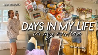 DAYS IN MY LIFE | fall shopping, opening up about recent faith thoughts, athleisure haul, & baking!