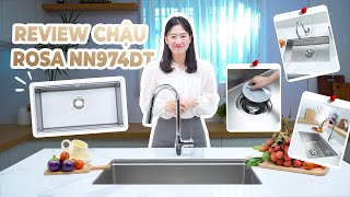 CHẬU RỬA BÁT 1 HỐ NOBINOX ROSA NN974DT video 2