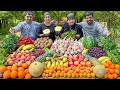 FRUIT SALAD RECIPE In Village |  Healthy Salad With 20 Varieties Of Fruit | Fresh Pickled Garlic