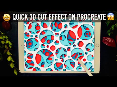 Simple Paper Cut Effect 😍 on Procreate🤩✏️ | Step by Step Digital Art🌈