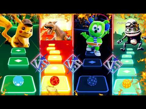 PIKACHU VS CHARIZARD VS GUMMY BEAR VS CRAZY FROG - IN TILES HOP EMD RUSH - 96COVVQG