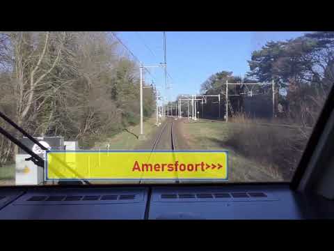 Ride with the train driver from Utrecht to Baarn. (without speedometer)