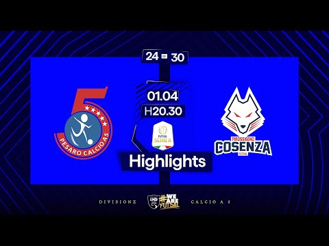 Italservice Pesaro-Pirossigeno Cosenza 5-4 | 24ª giornata | Serie A 2024/2025 | Highlights