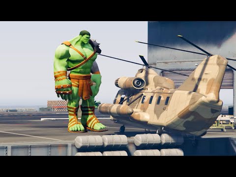 Hulk Smash Plane Crash in GTA V | GTA 5 |Waleed animation