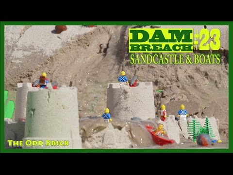 LEGO Dam Breach #23 - Sandcastle and Boats