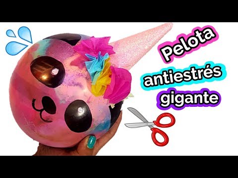 🦄Pelota PANDACORNIO antiestres gigante con sorpresas SLIME DE COLORES Video