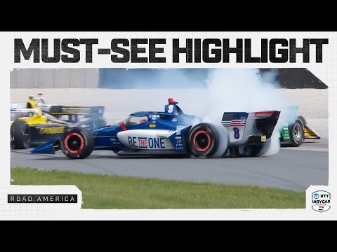 Linus Lundqvist, multiple cars involved in opening lap crash at Road America | INDYCAR