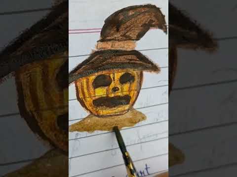scarecrow drawing 🎃 art' painting #shorts