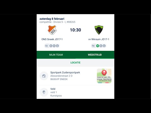 ONS Sneek JO17-1 vs vv Winsum JO17-1 (Half-1)