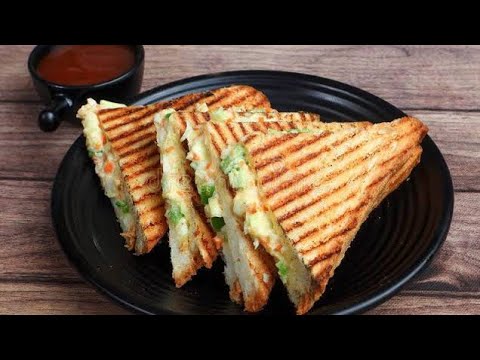 How to make Bombay Grilled Sandwich Recipe | Grilled sandwich recipe | chefrr