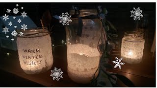 Wunderschön! Windlichter aus Salz und Marmeladengläsern | Weihnachtsdeko | Wunderschön! Windlichter aus Salz und Marmeladengläsern | Weihnachtsdeko |