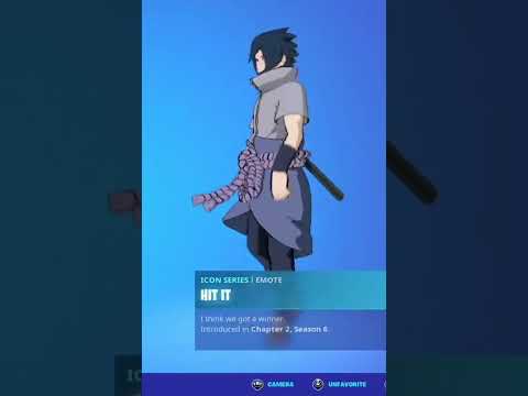 HIT IT - SASUKE SKIN Showcase with All my Fortnite Dances & Emotes! (Fortnite x Naruto)