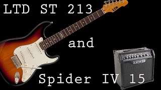 Video thumbnail for LTD ST 213 Guitar and Spider IV 15 Amplifier Overview by Rose Evans