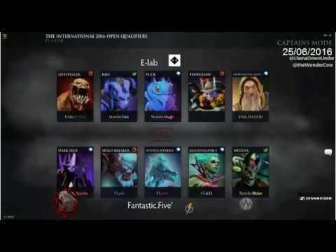 DOTA 2 : E-lab Vs Fantastic.Five' The International 2016 Open Qualifiers