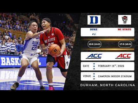 No. 9 Duke vs NC State | ACC | 2.19.26