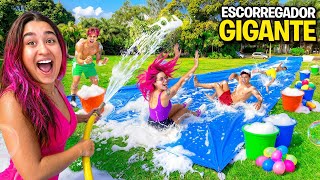 DIA DE ESCORREGADOR GIGANTE COM OS ROSA *Perdeu, leva prenda !