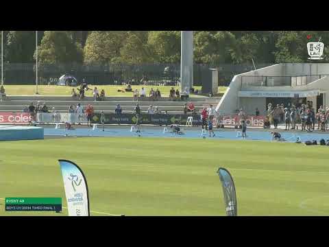 U11 Boys 200m Timed Final 1: 2022 Commonwealth Bank State Track and Field Championships // LAVicTV