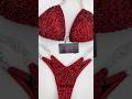 Red Maroon Bikini Competition Suit (BM151-37)