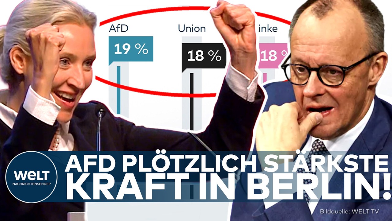 UMFRAGE-KNALL: Neue Zahlen sorgen für politischen Paukenschlag! AfD erstmals stärkste Kraft!