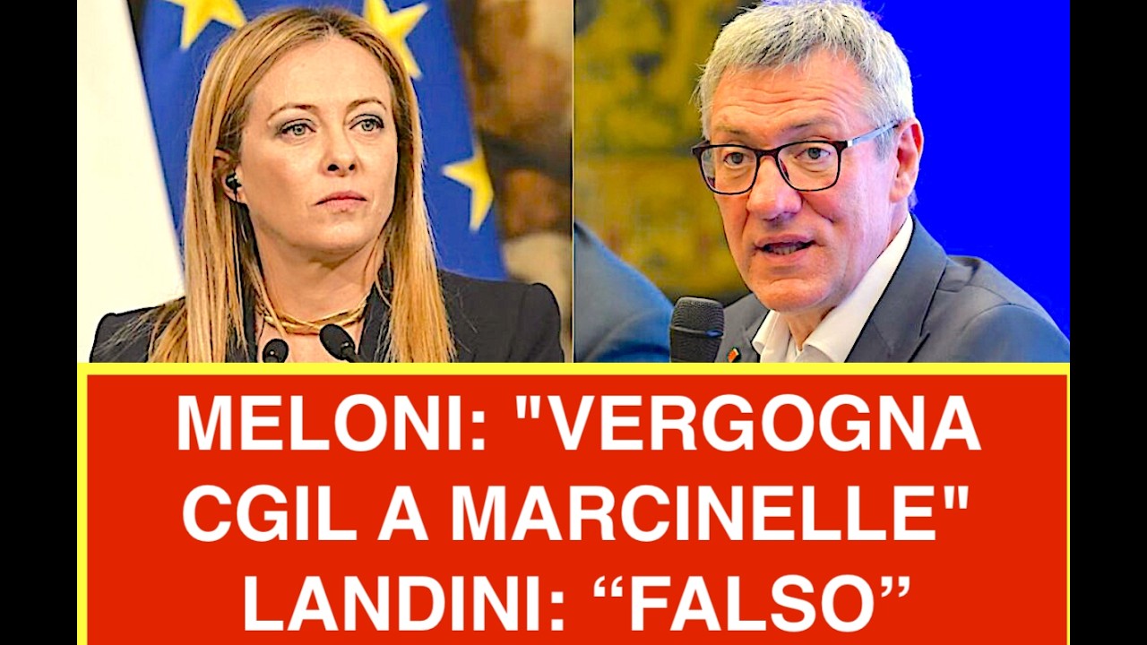 MELONI: "CGIL VERGOGNOSA A MARCINELLE" LANDINI: NON CI GIRIAMO MAI DALL'ALTRA PARTE