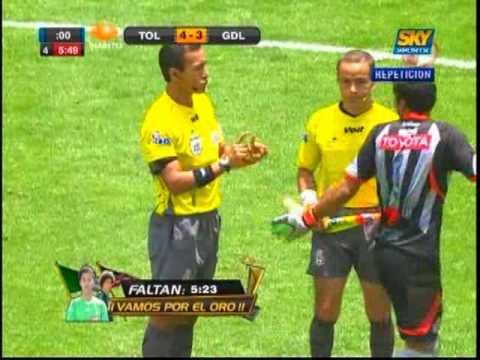 ISRAEL LOPEZ GOL TIRO LIBRE TOLUCA VS CHIVAS JORNADA 1 APERTURA 2009