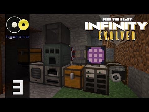 Minecraft Hypermine FTB: Infinity Evolved  | Basic AE2 Setup | E03