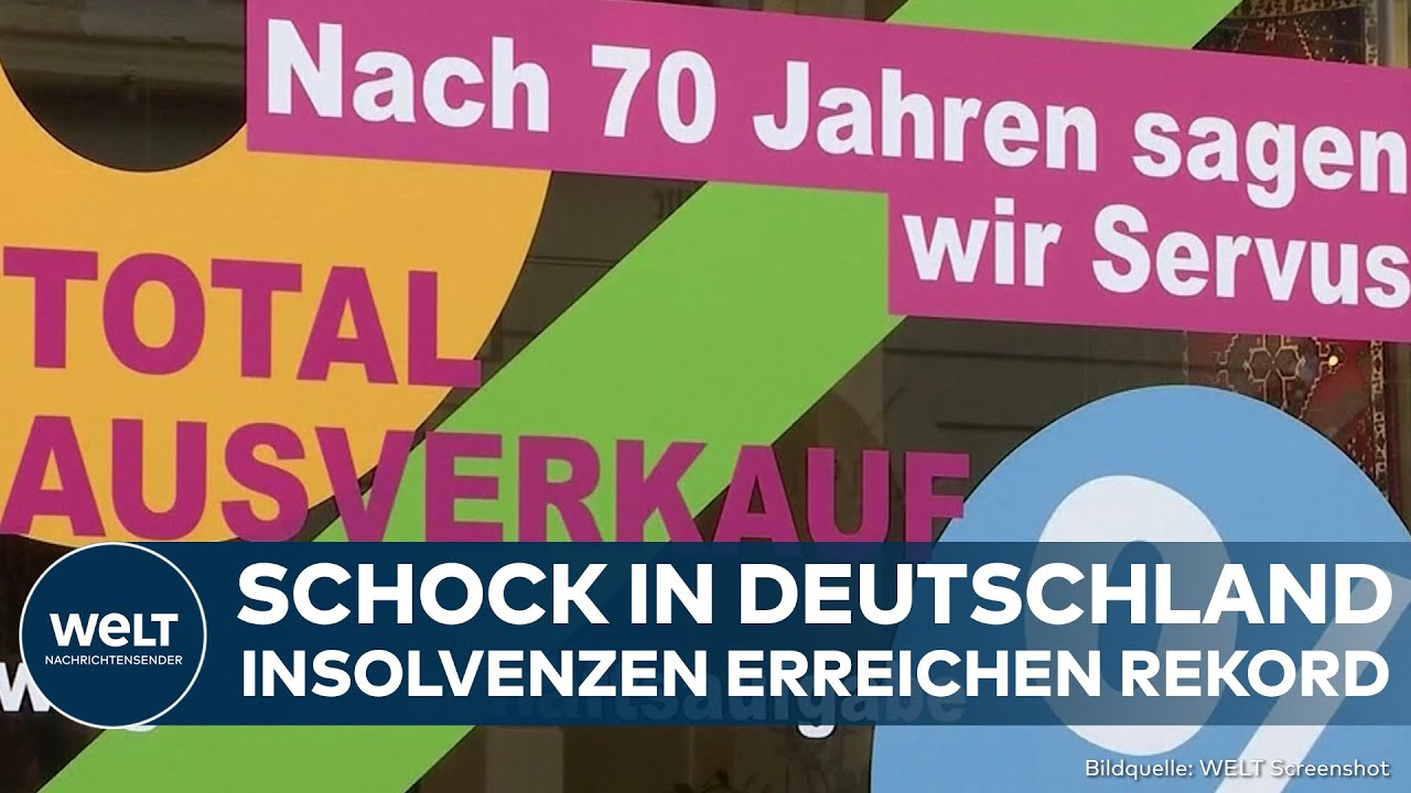 DEUTSCHLAND: Rekord bei Insolvenzen! Zwei Bereiche bei Firmenpleiten besonders hat betroffen