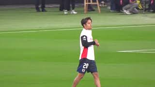 試合前の久保建英 日本代表vsブラジル代表【サッカー日本代表】 JAPAN vs Brazil【SAMURAI BLUE】 2025/10/15 現地観戦