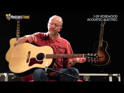 Gibson J-29 Rosewood Acoustic-Electric Guitar, demo'd by Don Ruffatto
