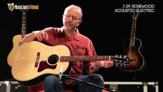 Video thumbnail for Gibson J-29 Rosewood Acoustic-Electric Guitar, demo'd by Don Ruffatto by Musician's Friend