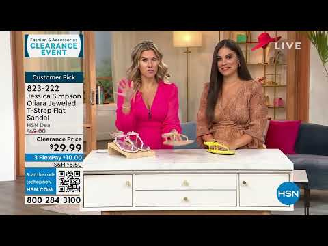 Jessica Simpson Oliara Jeweled TStrap Flat Sandal