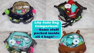 Lily Jade bag comparison (Elizabeth, Shaylee, Madeline, and Rosie)