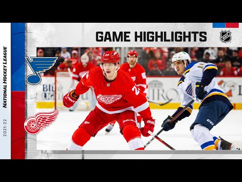 Blues @ Red Wings 11/24/21 | NHL Highlights
