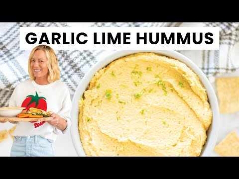 Garlic Lime Hummus (No Seed Oils, Ultra Creamy & Ready in 10 Minutes!)