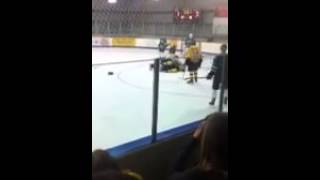 English River Miners fight Nathan Johnson