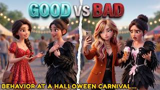 🎃😱 DON'T DO THIS! GOOD vs BAD BEHAVIOR at a Halloween Carnival!👻🎡| Easy English Listening Story (A2)